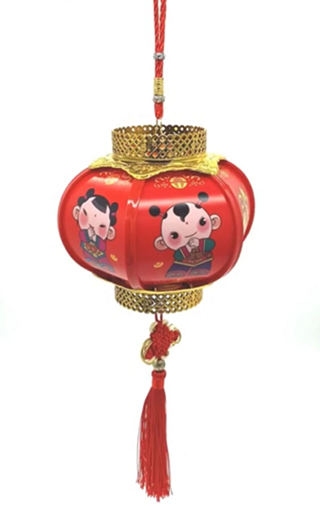 Yiwu Selection galvanized Fuwa battery round lamp /6308