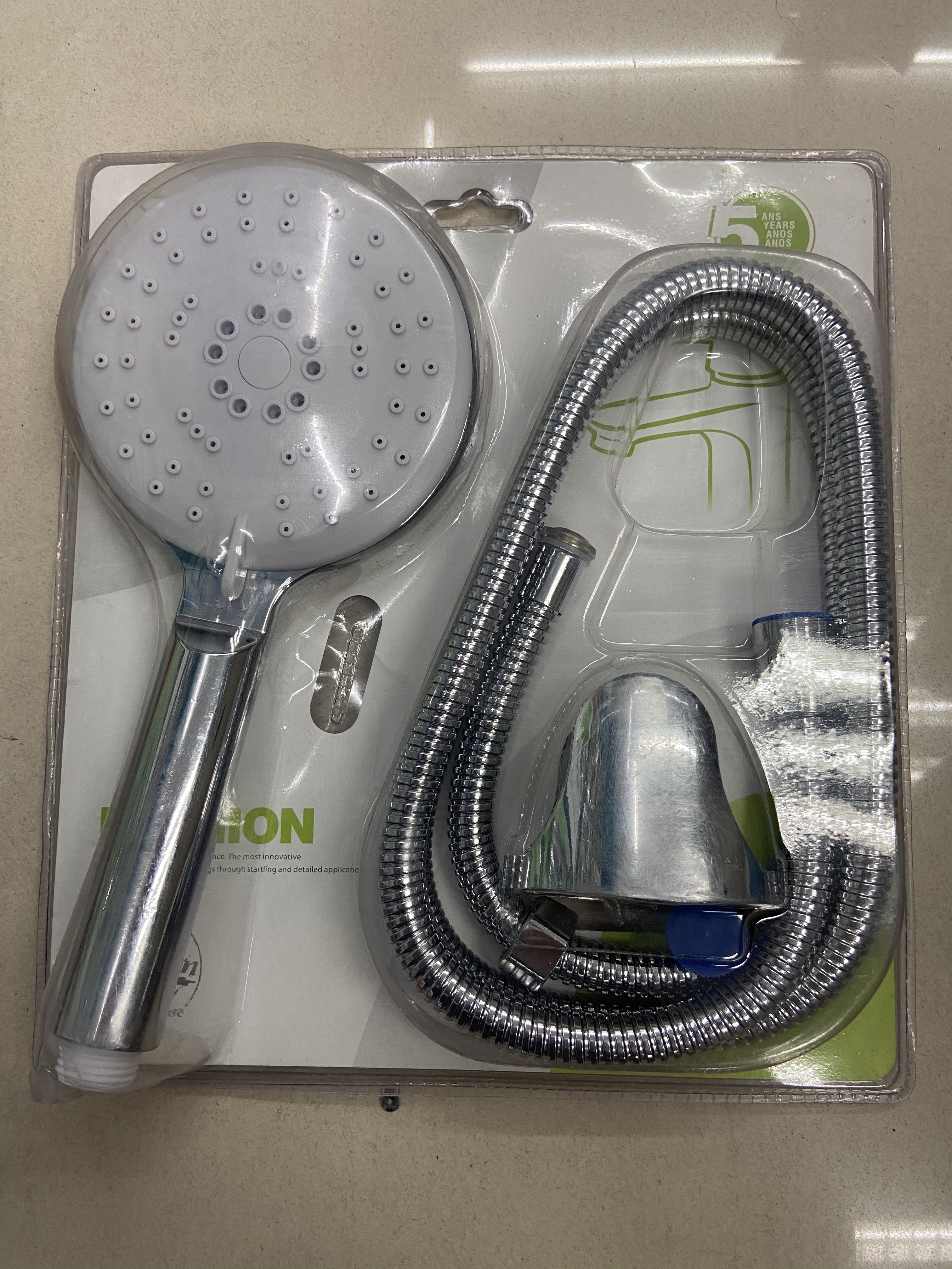 手喷花洒套装支架底座淋浴软管淋浴三件套吸塑整体包装手持喷头管细节图