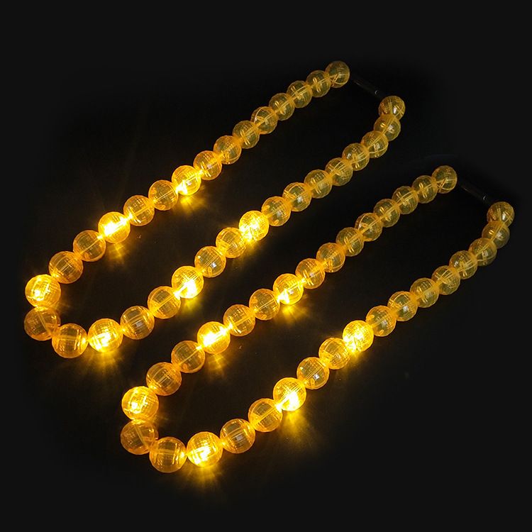 LED large bead chain luminous necklace 2019 new pendant party activity props details Picture