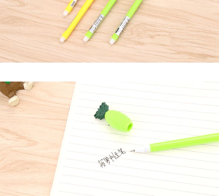 New creative stationery, simple pineapple gel pen, learning signature pen, student stationery products undefined