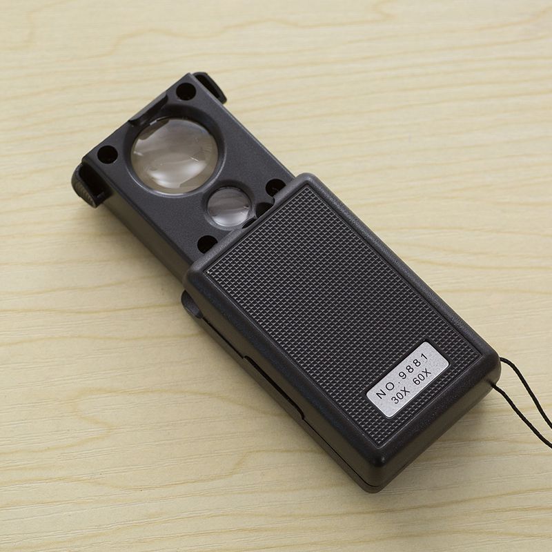 抽拉式带灯验钞放大镜9881图