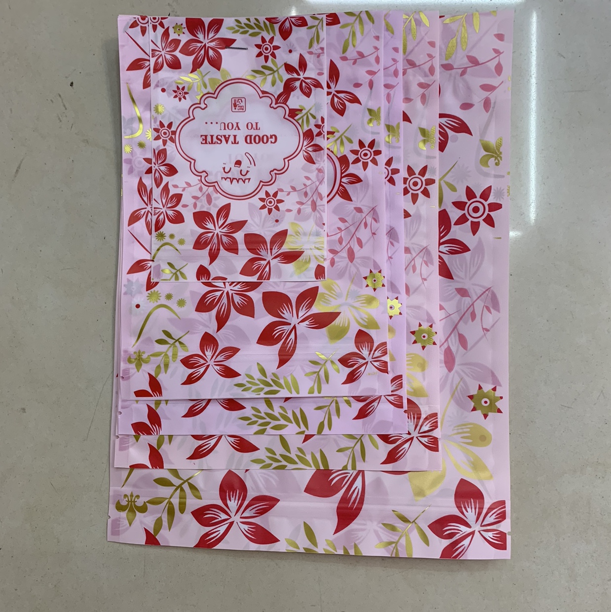 Matte red Jinhua self-standing Bone Bag 15*22