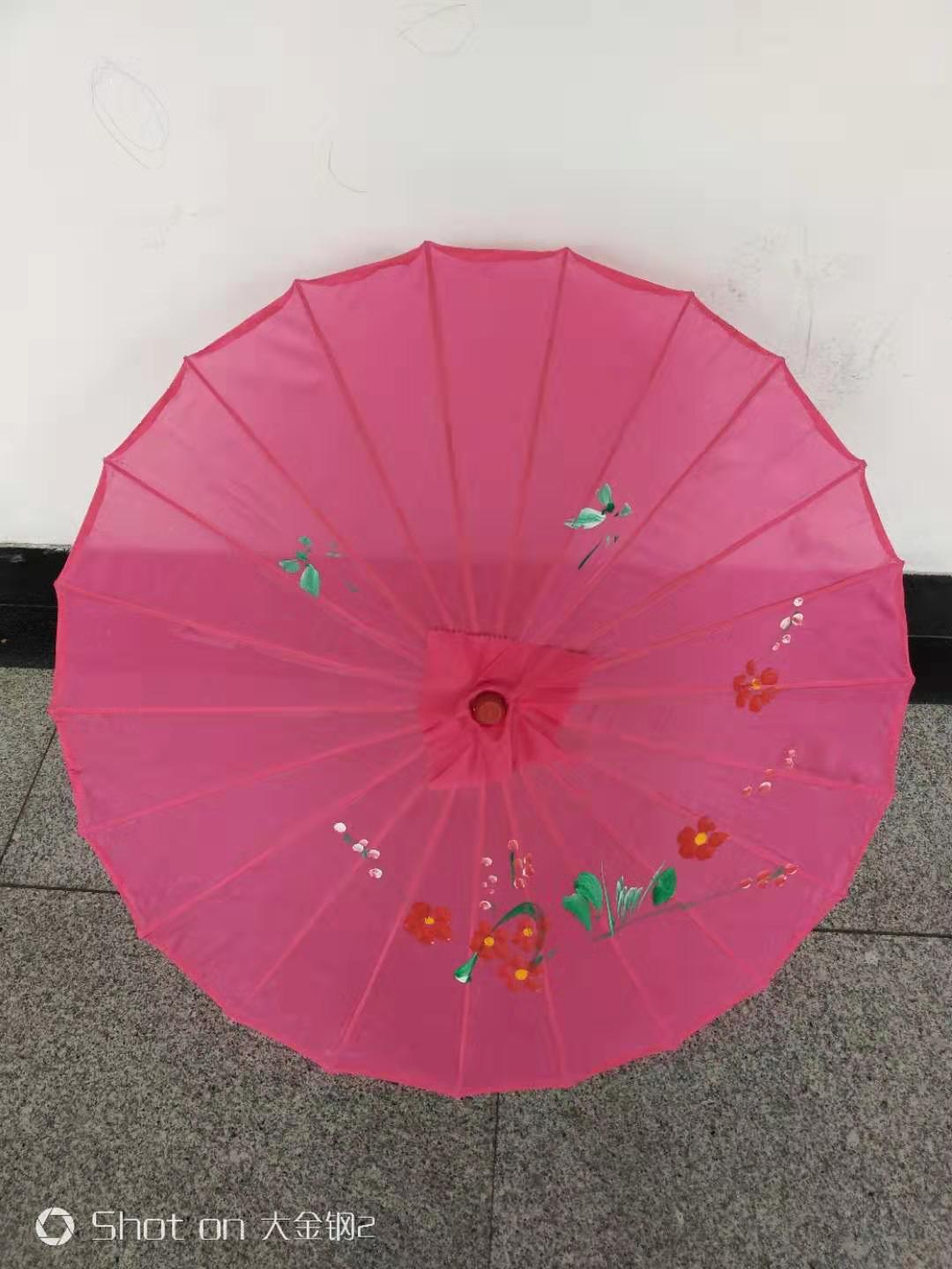 古风杭伞绸布伞汉服旗袍走秀舞蹈道具活动装饰伞详情图2