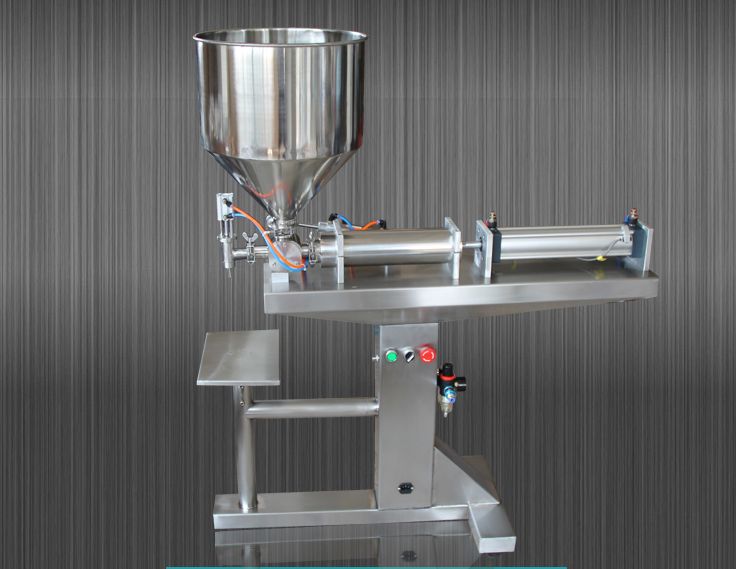 Floor-standing dual-purpose quantitative filling machine for start-up paste and liquid
