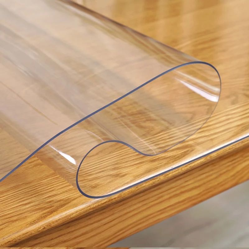 超透软玻璃透明PVC 蓝光透明白光透明PVC 桌布1.37*50M详情图1