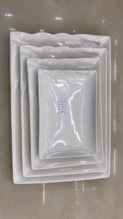 Hotel/Home 8/10/12/14 Ceramic Huarong Oblong Plate