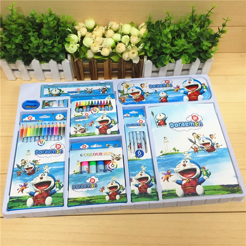 14-piece set of stationery for primary school students, wholesale of learning supplies, birthday gifts, large box gifts detail image 2