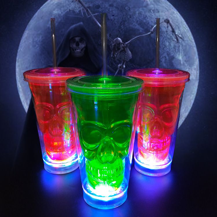 Creative and trendy Christmas new skeleton cup LED light full figure