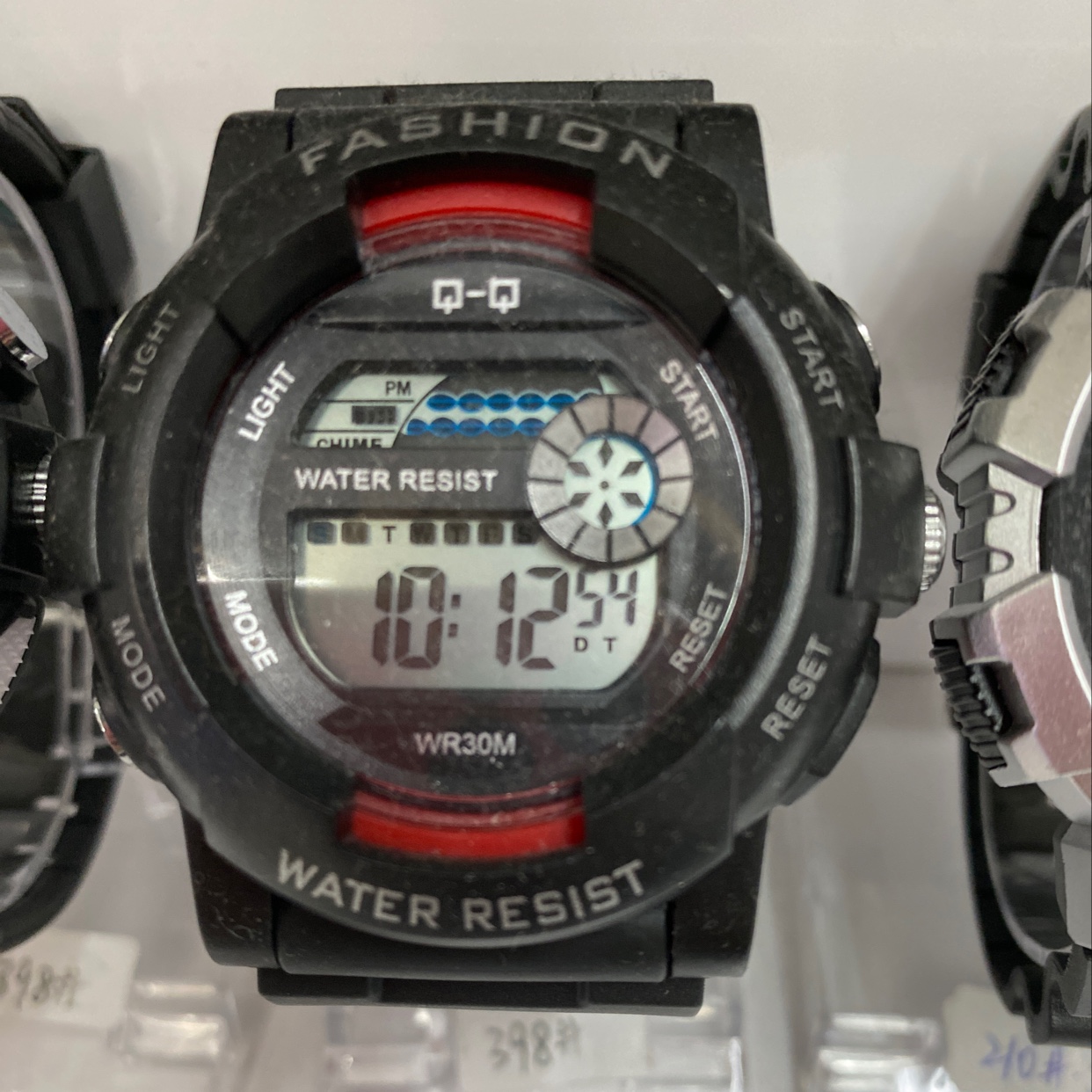 Black 398 sports electronic watch