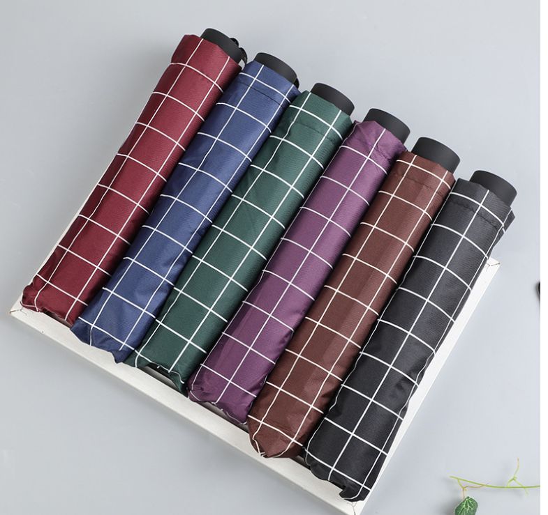 黑胶方格伞十骨双人加大晴雨伞两用加固防晒防紫外线遮阳伞详情图7