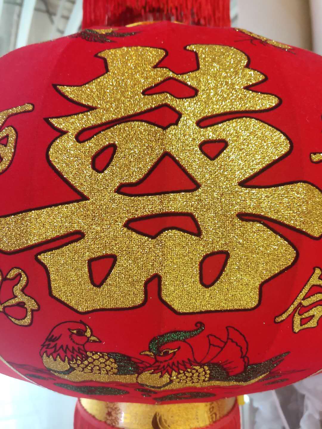 Yiwu quality goods manufacturer's direct gold powder Yuan wedding lantern detail image 1