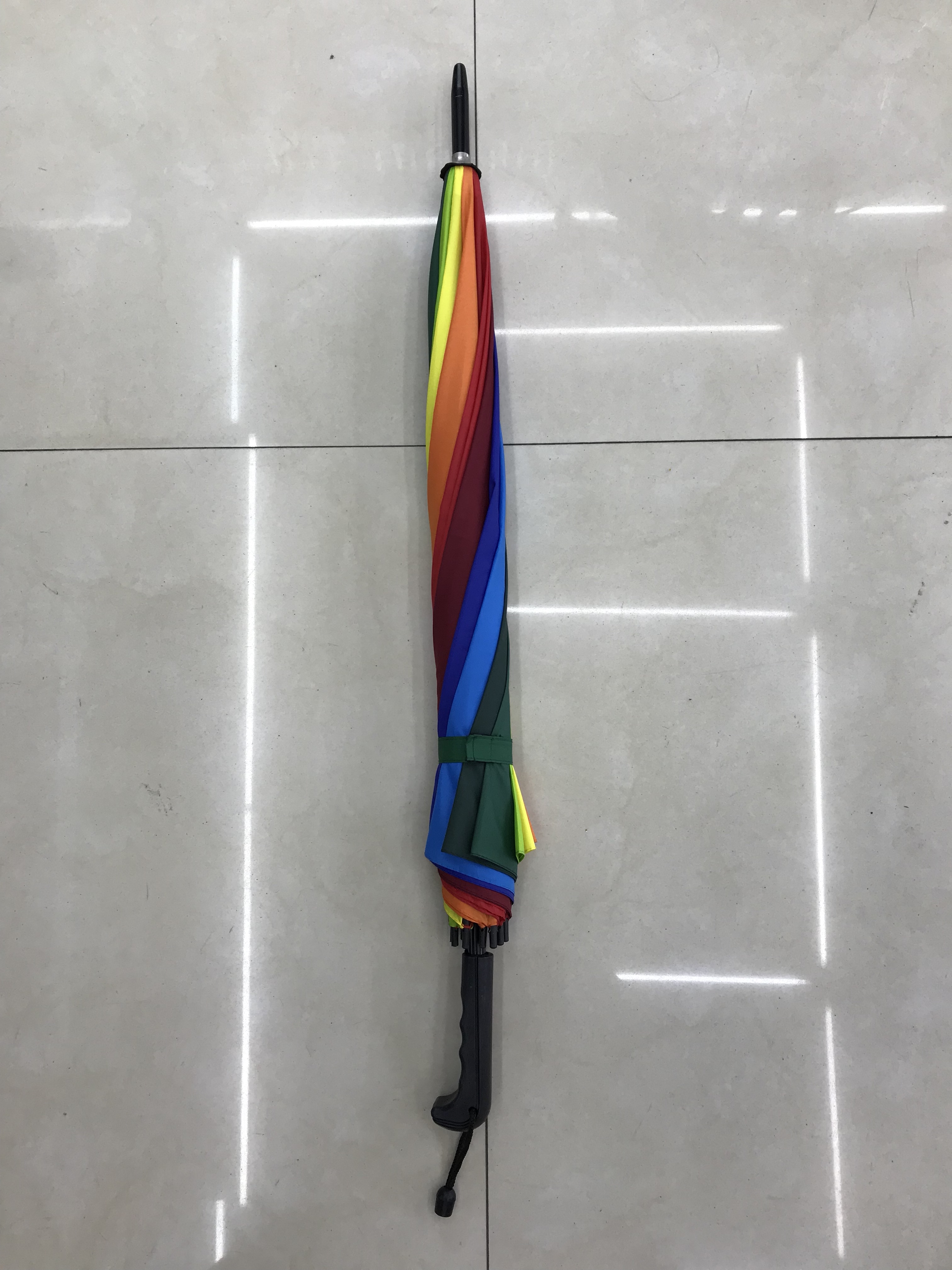 New 10-Bone Straight Rainbow Umbrella details Picture