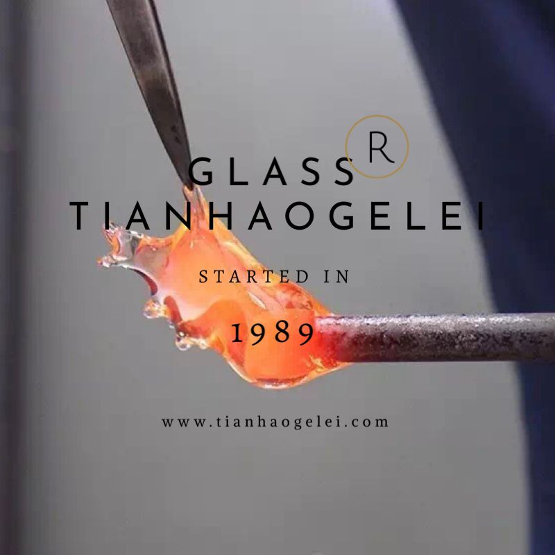 Tianhao Grey Glass Vase handicrafts describe pic - 1