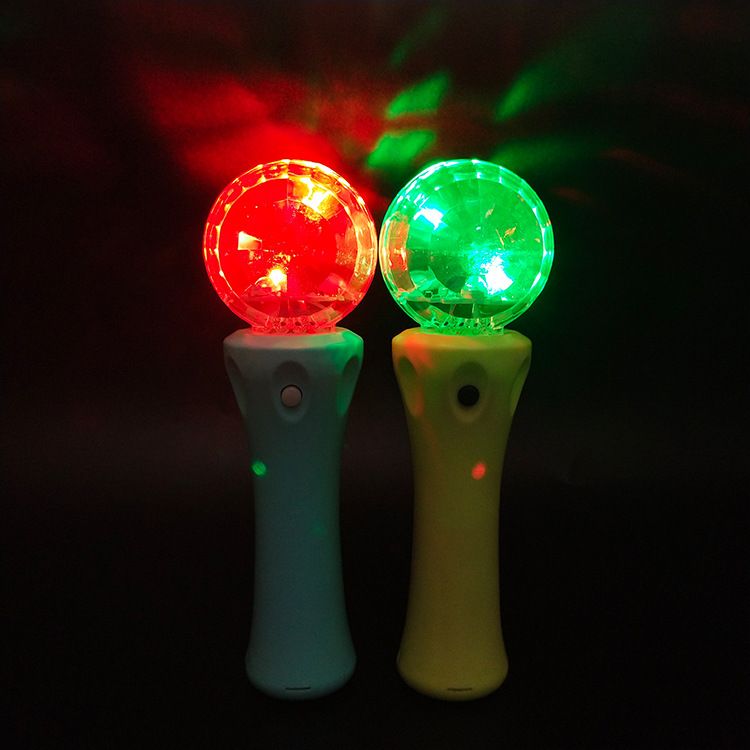 Export LED spin ball Christmas glow golfer grip style pumpkin spin ball LED light stick full figure