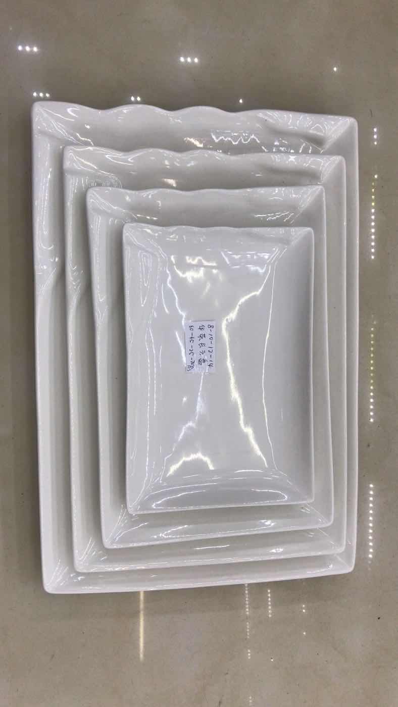 Hotel/Home 8/10/12/14 Ceramic Huarong Oblong Plate full figure