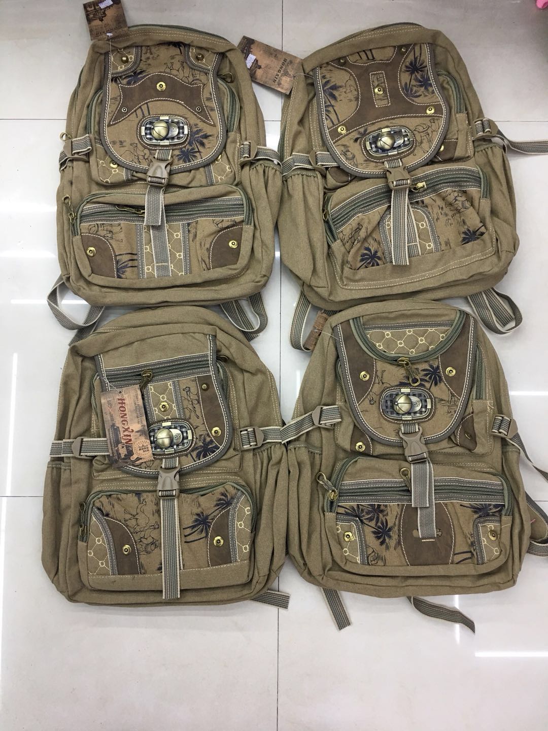 Denim schoolbags, backpacks, casual canvas bags for both men and women are available in stock and available in all colors detail image 1