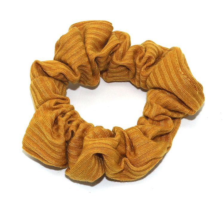 Cross-border European and American solid-color fabric large intestine ring cotton hair tie fashionable and simple new women's hair accessory detail image 3