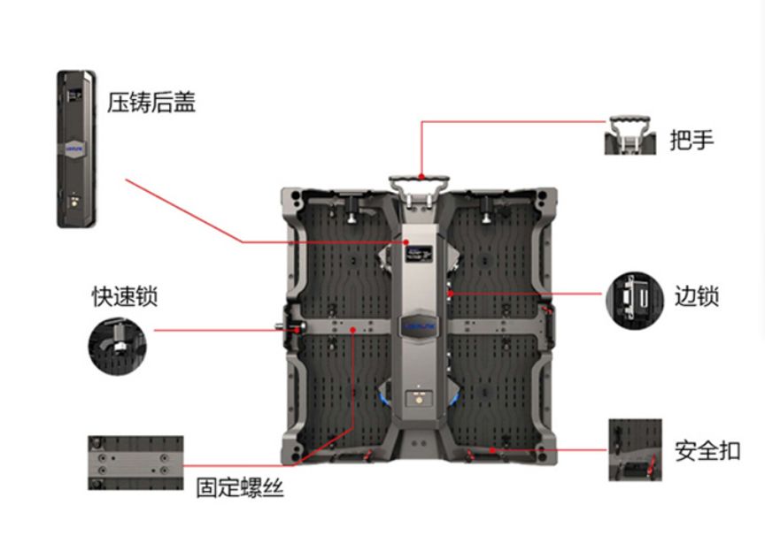 p3.91室内led显示屏全彩屏模组舞台酒吧广告屏定制1000*500mm白底实物图