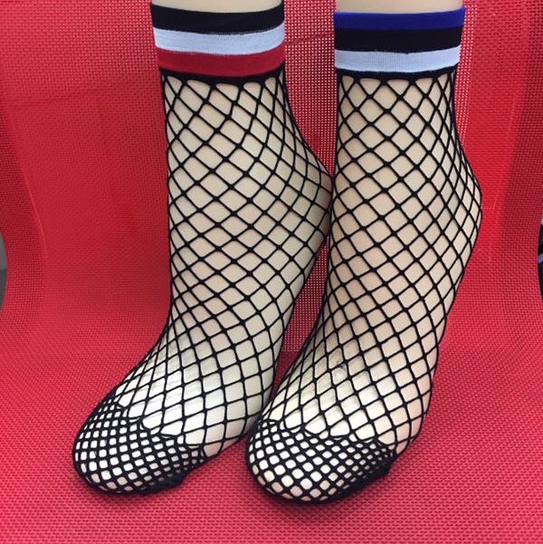 Fashion trend hollow out design sock black 817 thumbnail