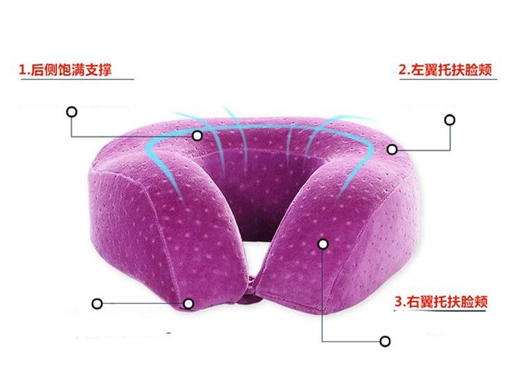 鸭嘴记忆棉u型枕头护颈枕颈椎U形旅行飞机头枕汽车午睡颈枕详情图8