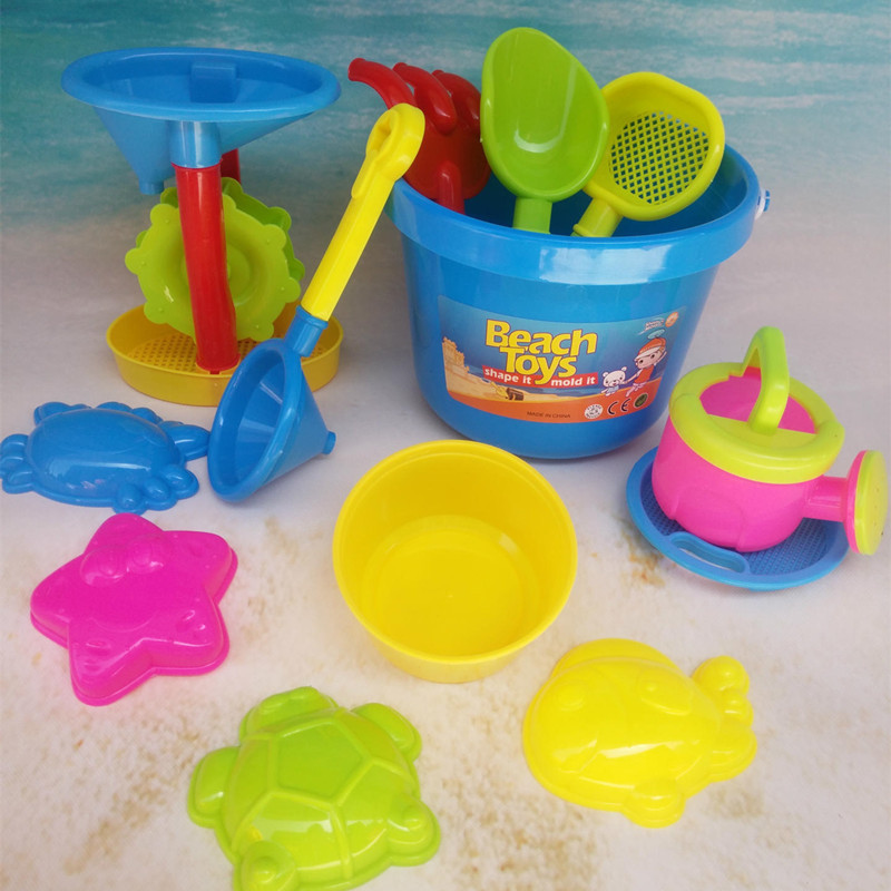 婴幼儿童沙滩玩沙套装玩具 宝宝戏水洗澡挖沙铲子决明子产品图