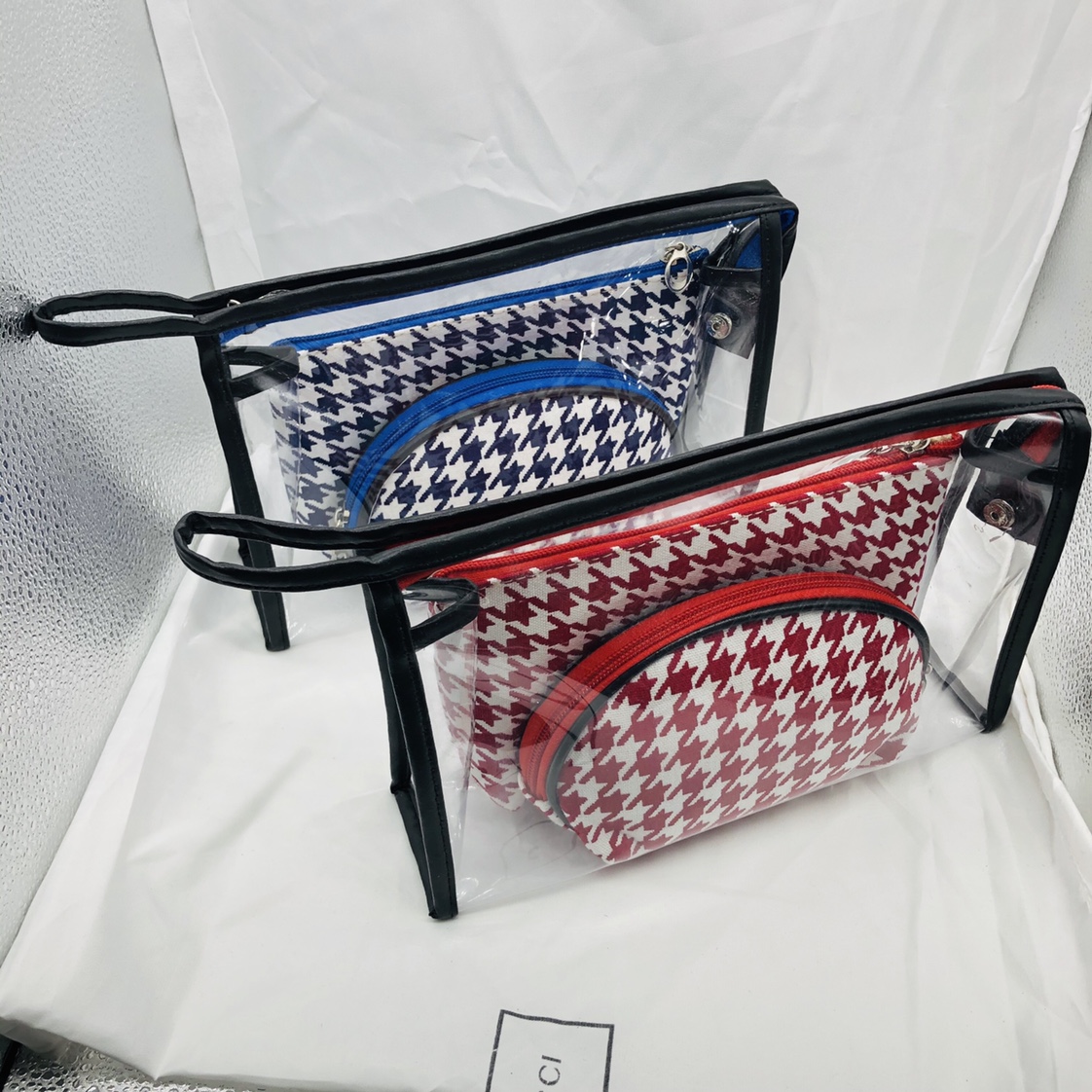 棉布千鸟格三件套