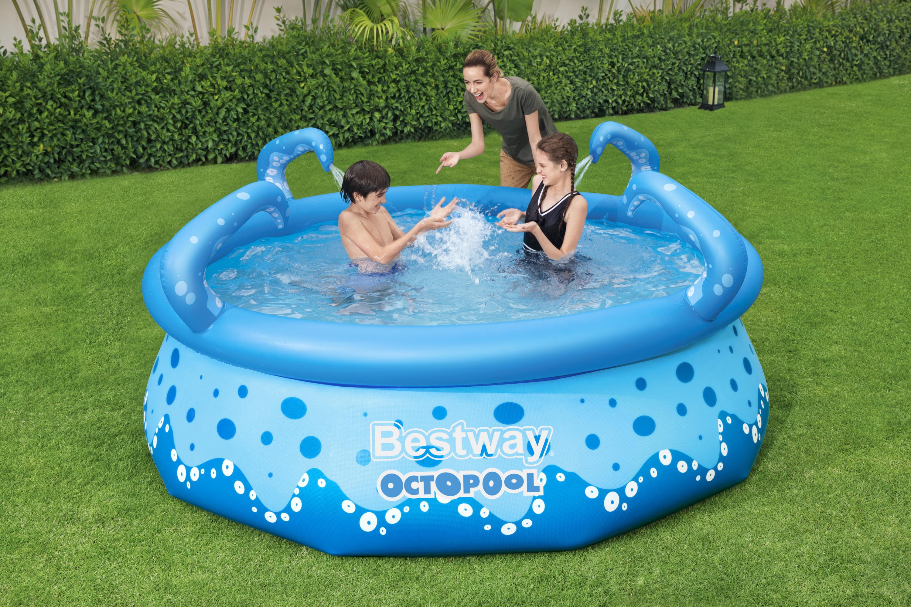 Bestway® 2.74m x 76cm 喷水梯形水池57397顶圈充气喷水水池详情2