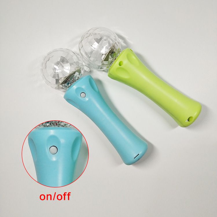 出口LED旋转球圣诞节发光球手握式南瓜转转球LED发光棒详情图1