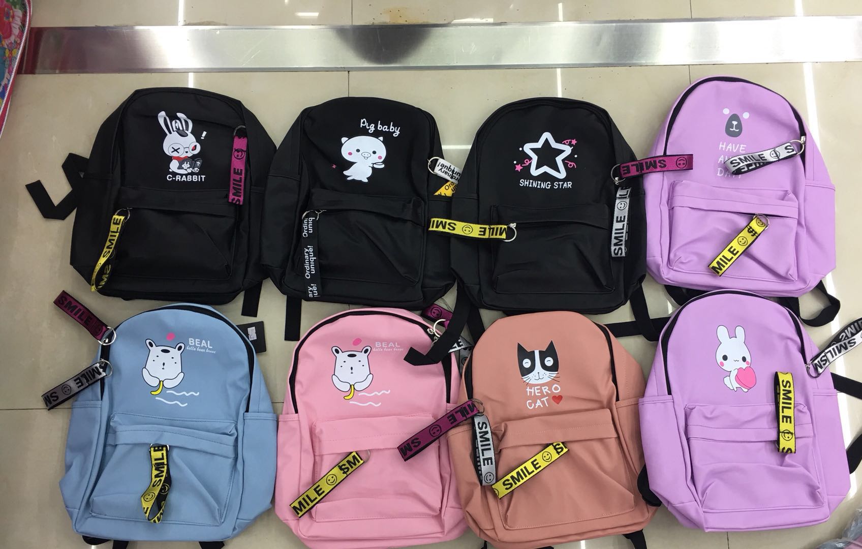 Schoolbags, backpacks, and casual bags in multiple colors are available for custom-made in stock. All colors are complete detail image 1