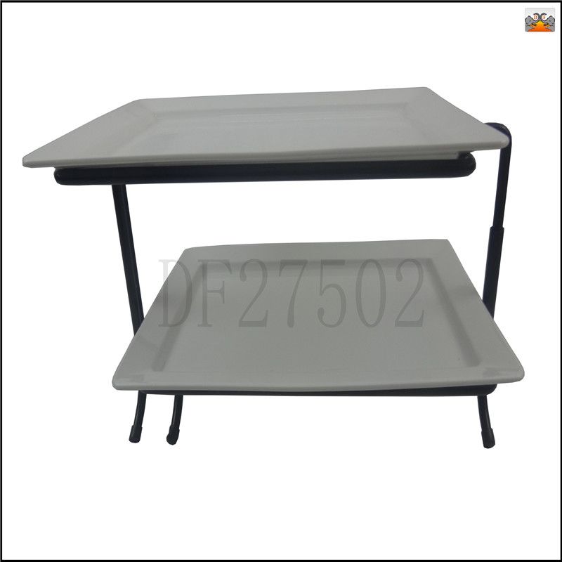 DF99003 Display Stand Creative Buffet Food Display Stand Fruit salad plate Western Cake Double plate DF TRADING HOUSE
