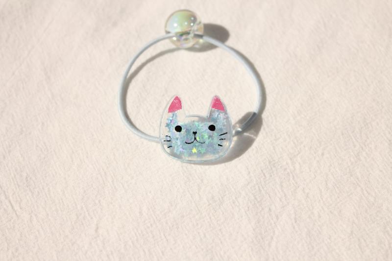 Korean version cute mini cat series headband cartoon animal-shaped hair band acrylic rubber band in stock detail image 8