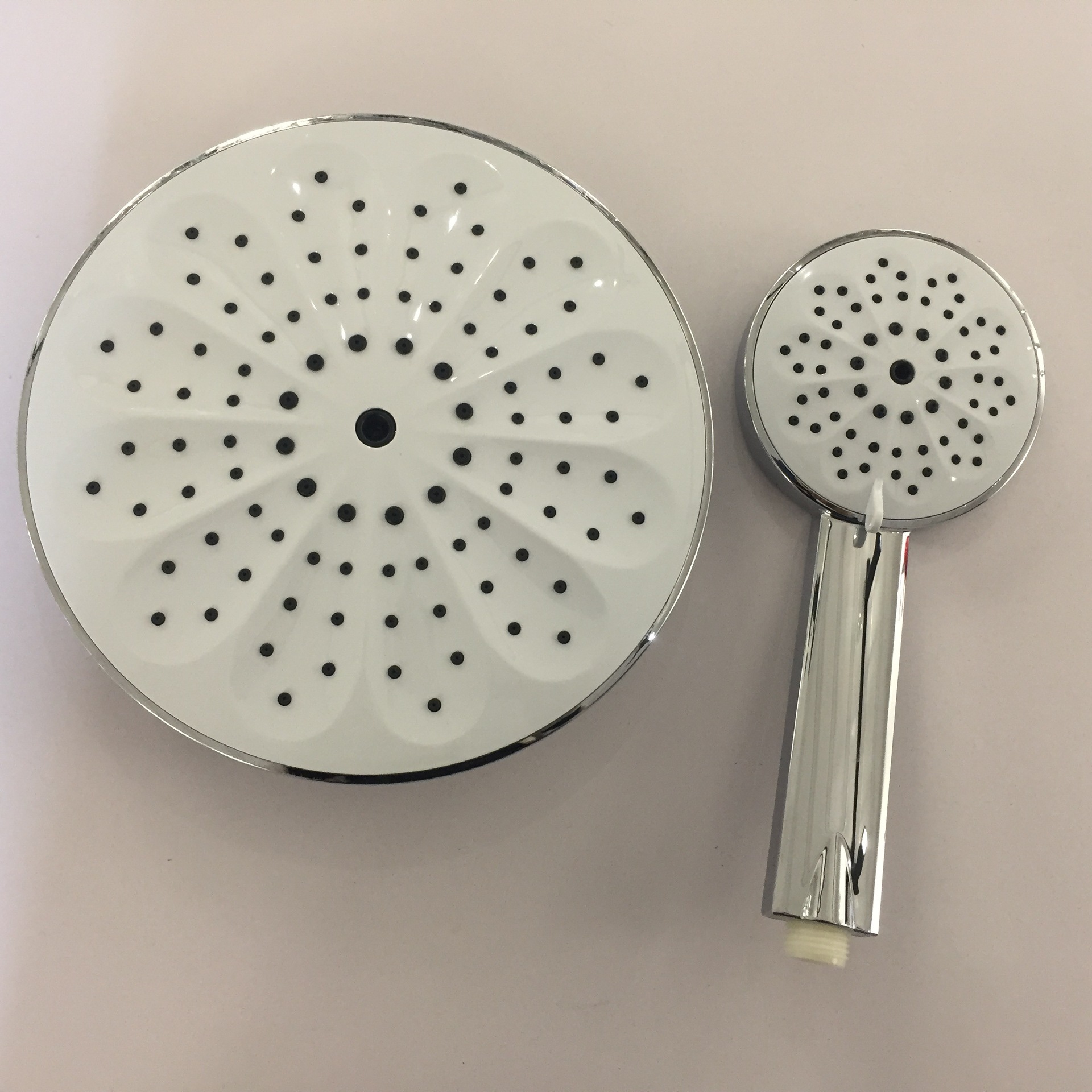 Factory wholesale stock of ABS overhead shower, large shower head, rain shower nozzle, and overhead shower set details Picture