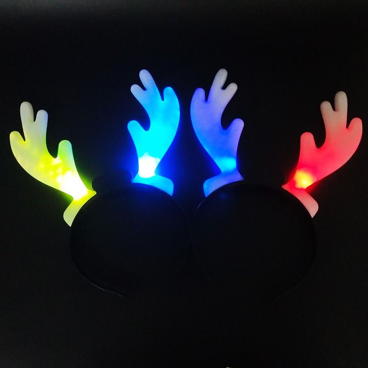 Luminous antler headbands, Christmas luminous antler headwear, Christmas children's toys, party supplies