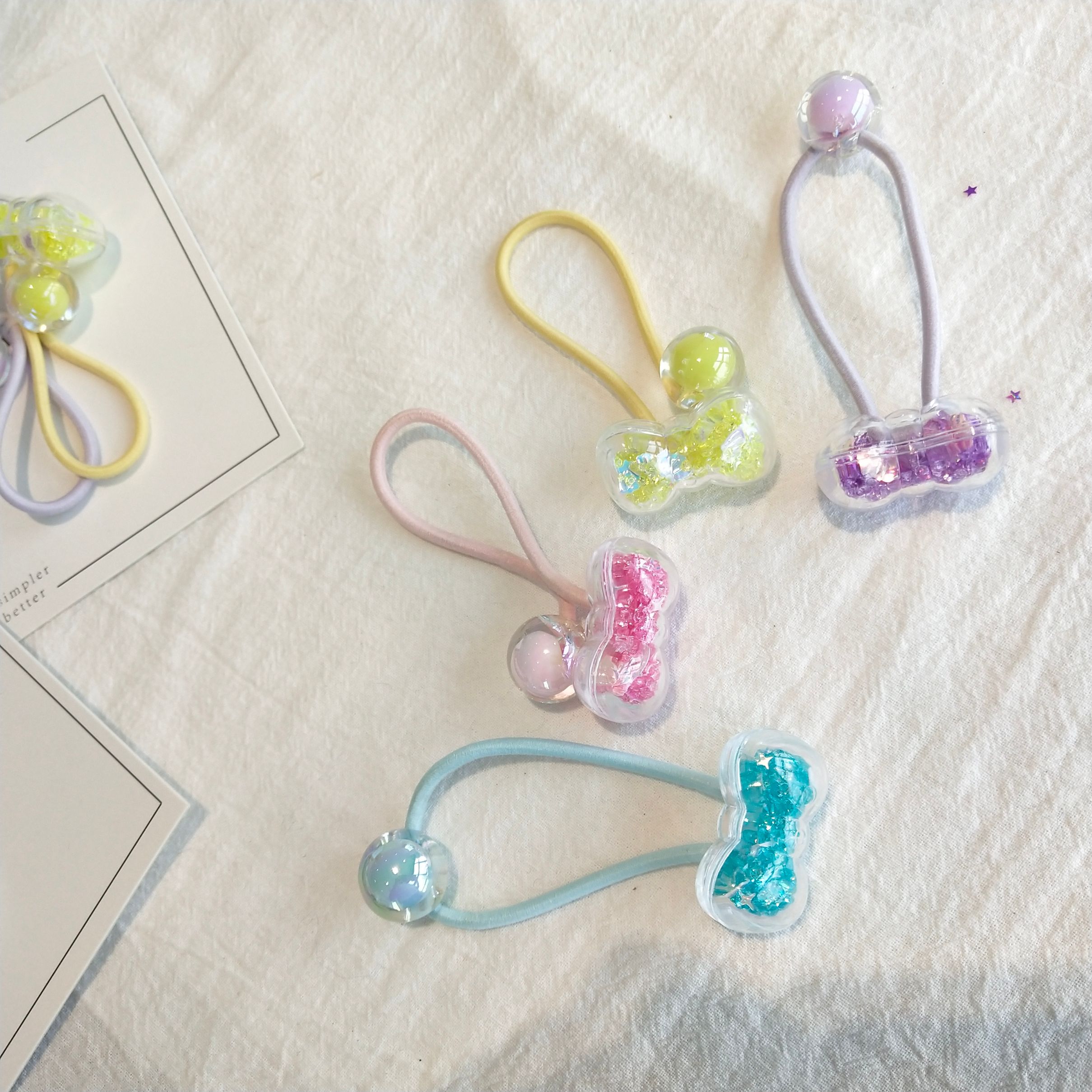 Korean chic style hair tie, hair band, bow, bouquet, high elastic hair tie, hair band, simple and cute hair tie detail image 9