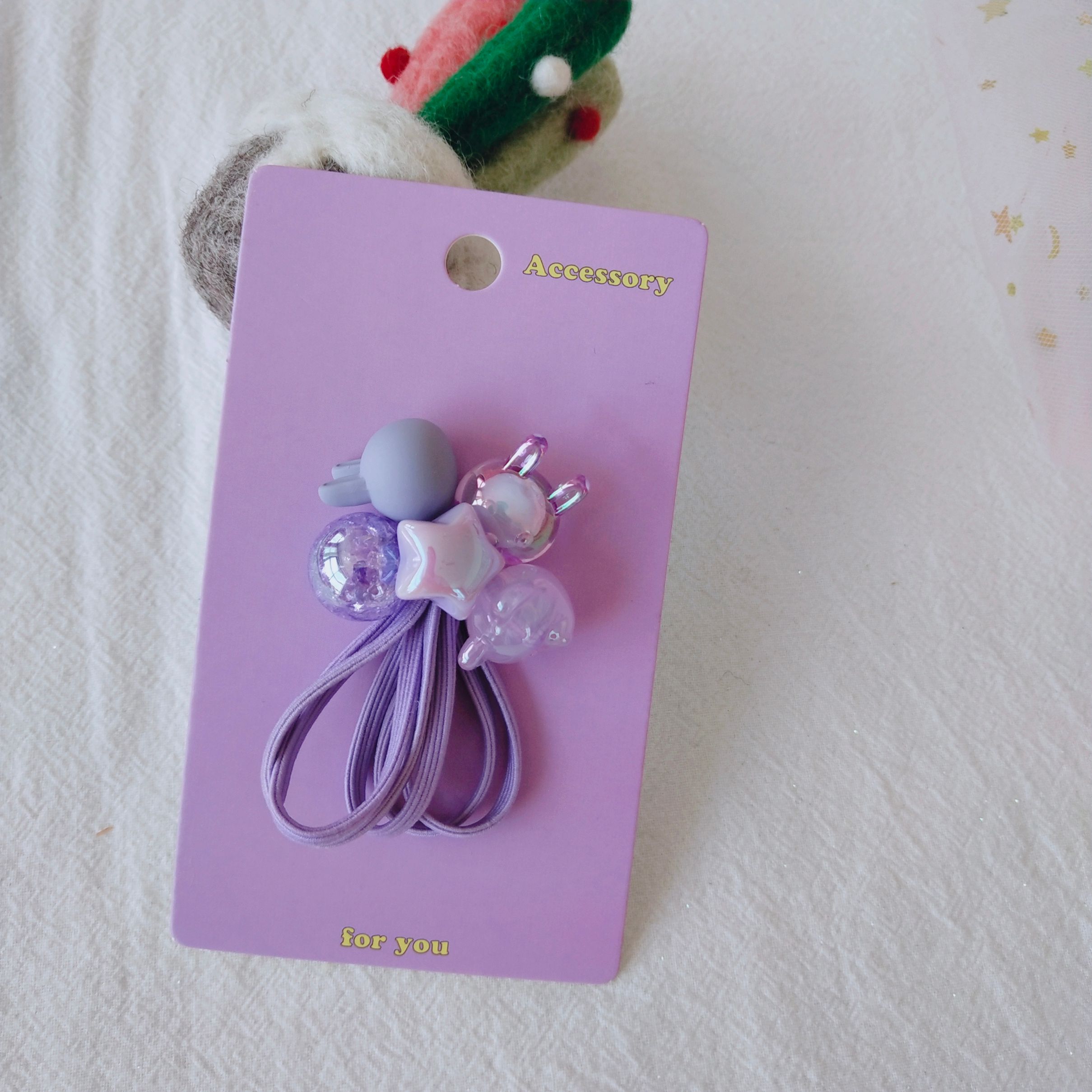 Hot style Korean children's jewelry 5 card outfit set rubber band girls hair accessories web celebrity princess hair rope manufacturers bouquet details Picture