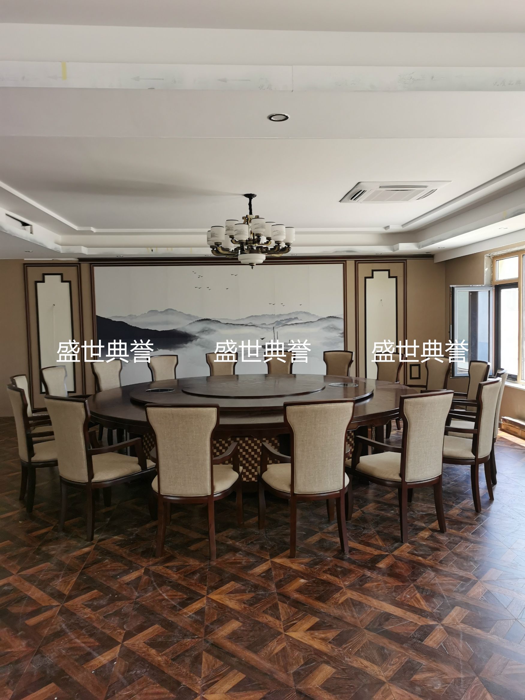 上海五星级酒店包厢实木餐桌椅定做高端会所新中式椅子白蜡木餐椅详情图8