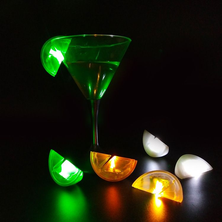LED luminous Lemon ice cubes Luminous Color lemon ice cubes LED luminous ice cubes custom