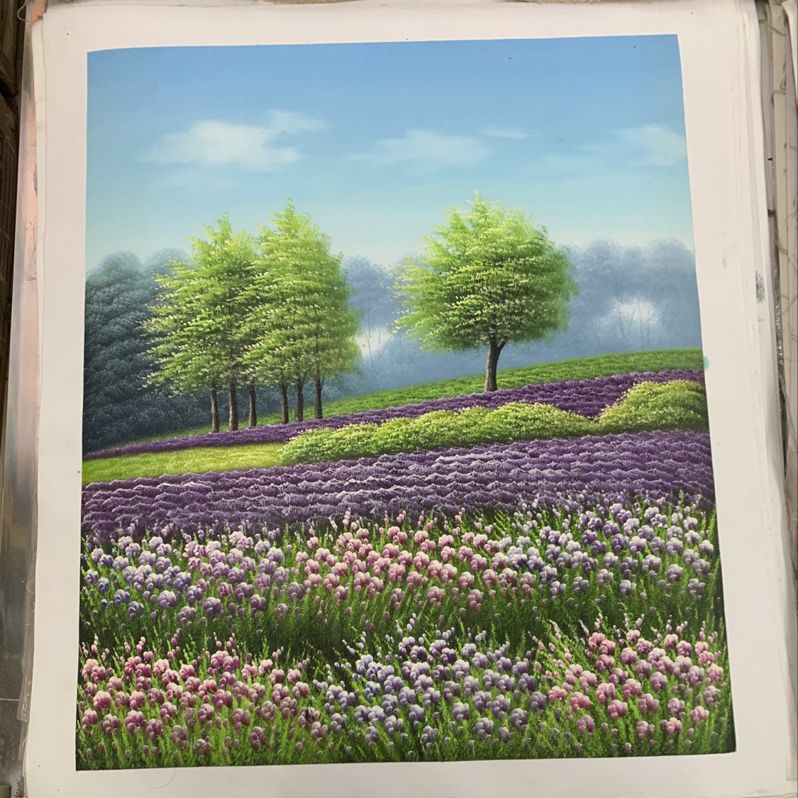50x60手绘高档薰衣草