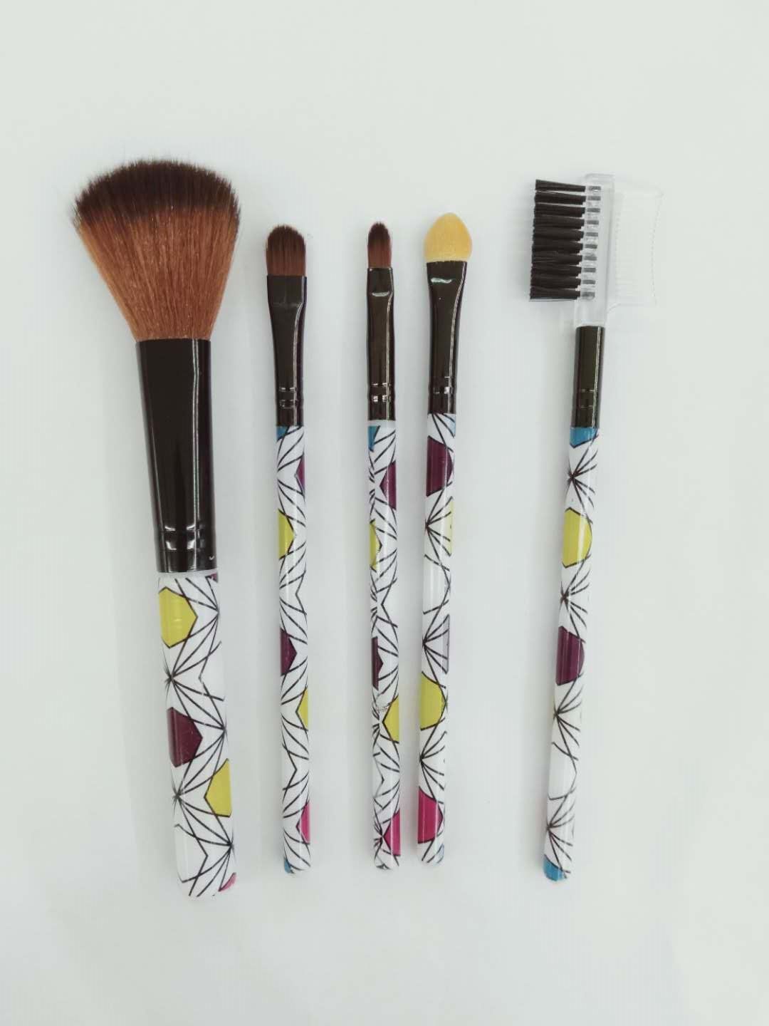 5 sets of brushes: set brush, makeup brush, makeup tools, eyebrow brush, eyeshadow brush, loose brush, lip brush, and smudging brush