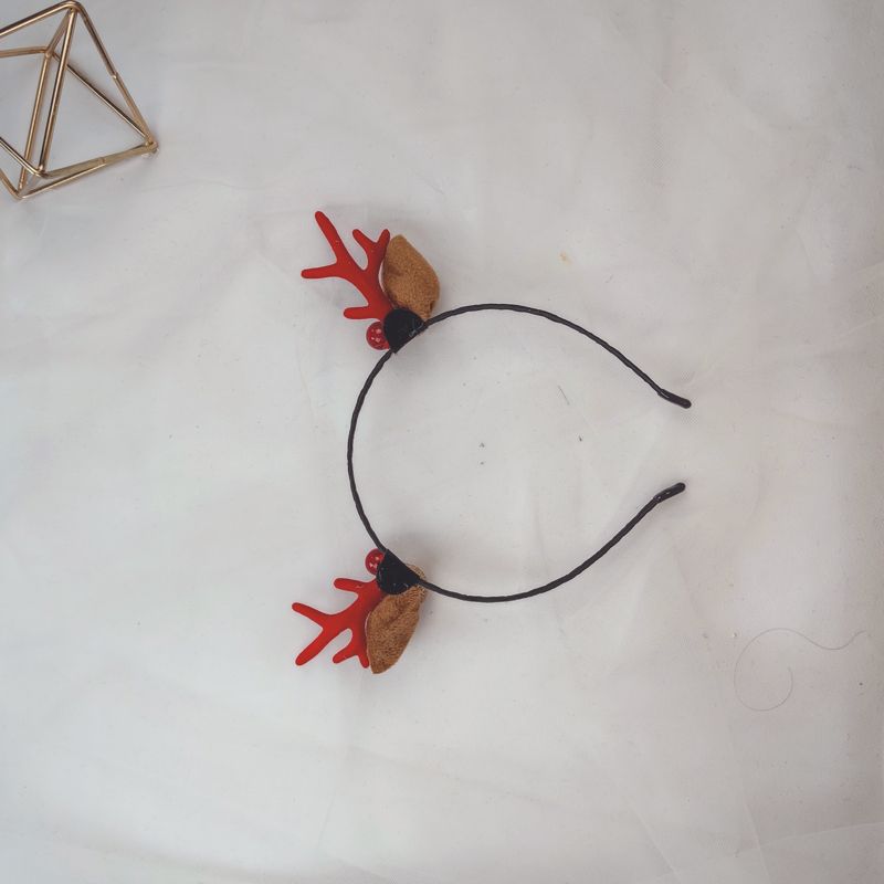 嘉兰新品网红圣诞小麋鹿头箍儿童甜美圣诞鹿角头箍树枝鹿角发箍详情图1