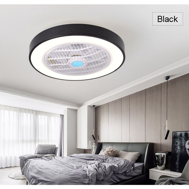 马卡龙卧室吸顶风扇灯遥控LED变光简约家用餐吊扇一体创意天花灯产品图