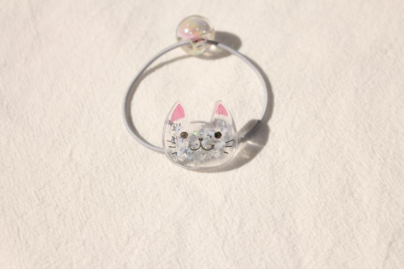 Korean version cute mini cat series headband cartoon animal-shaped hair band acrylic rubber band in stock detail image 7
