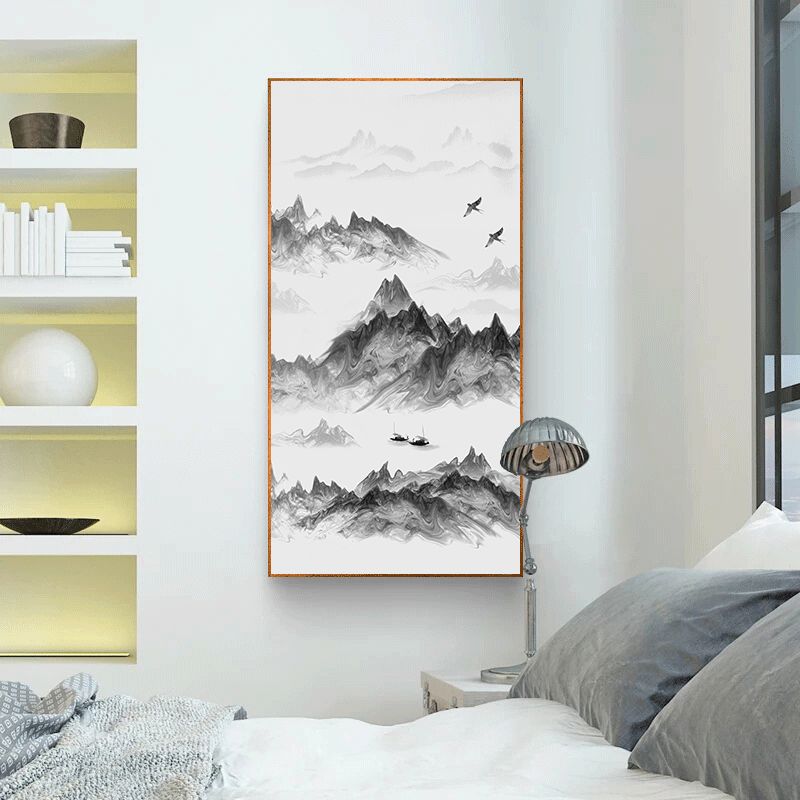 油画布新中式玄关画走廊画45x120详情图3