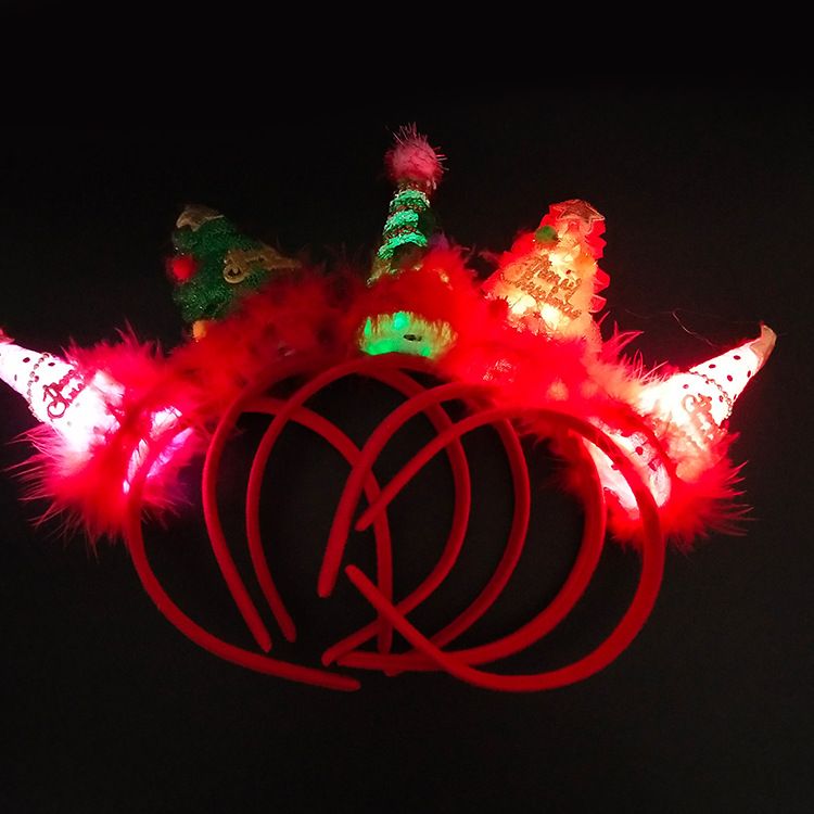 2019年新品 圣诞节发光发箍 LED发箍定制 闪光头箍 发箍发夹详情图1
