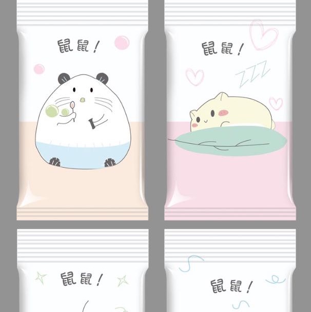 6片卡通可爱湿巾擦拭面部皮肤出门携带方便快捷必备神器
