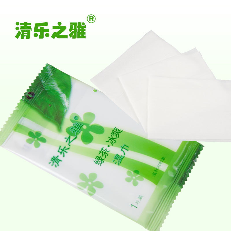 清乐之雅10片独立单片绿茶冰爽湿巾细节图