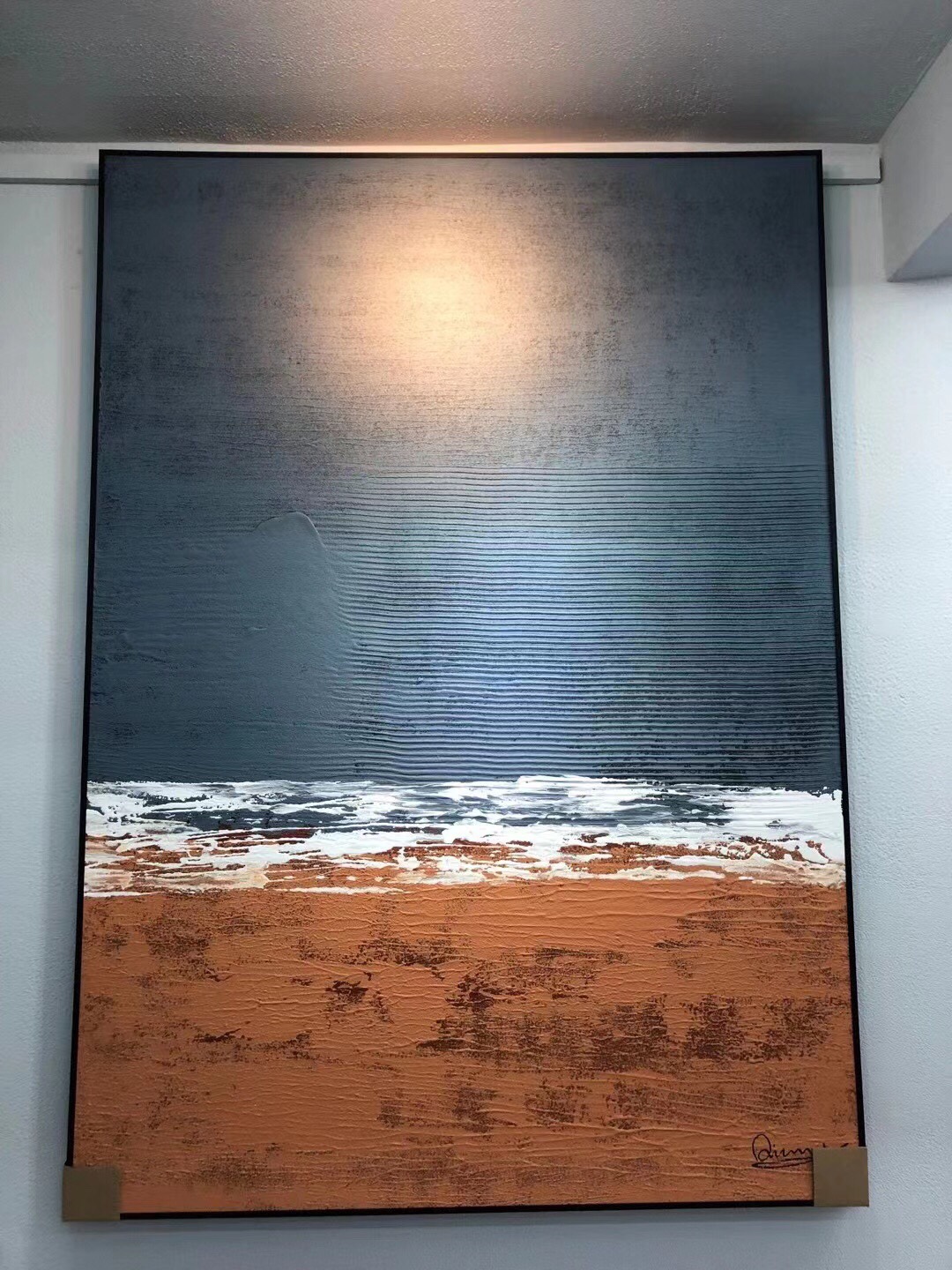 现代简约抽象纯手绘油画宾馆酒店装饰画设计师推荐挂画产品图