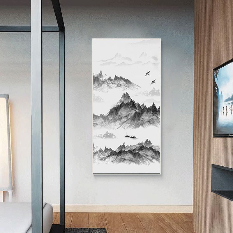 油画布新中式玄关画走廊画45x120详情图1