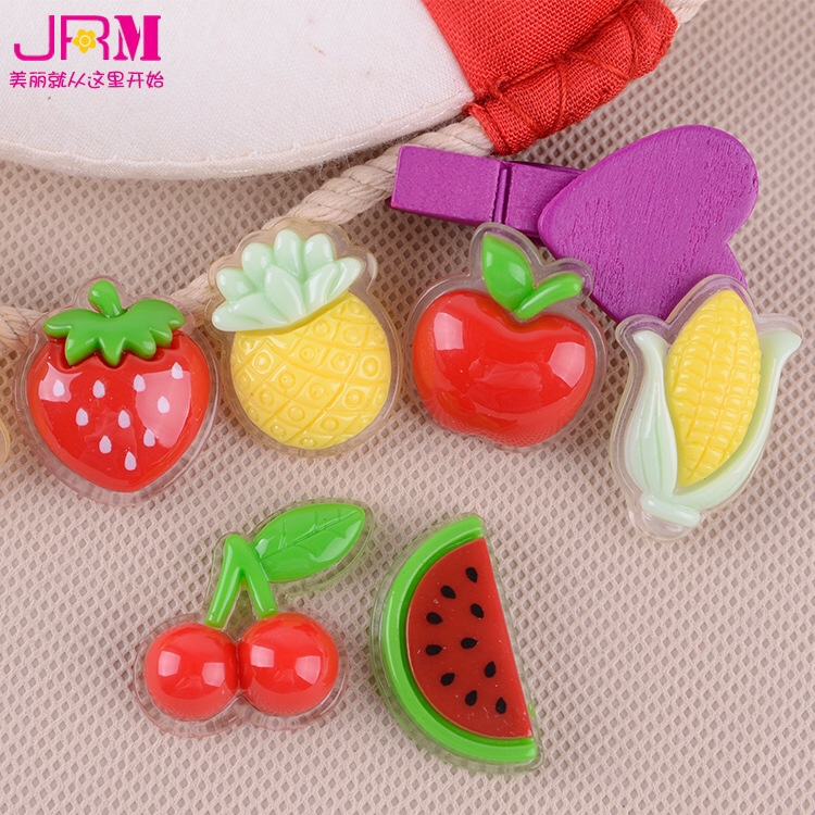Manufacturers direct mobile phone box DIY accessories fruit series resin accessories children's hair accessories materials details Picture