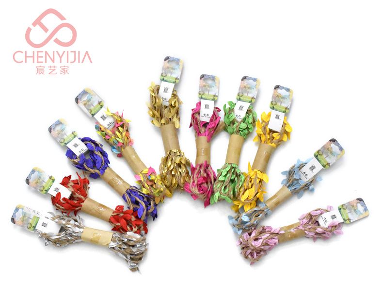 Manufacturer direct sale natural excellent 0.5mm*2m leaf braid manual DIY flower art hemp braid full figure